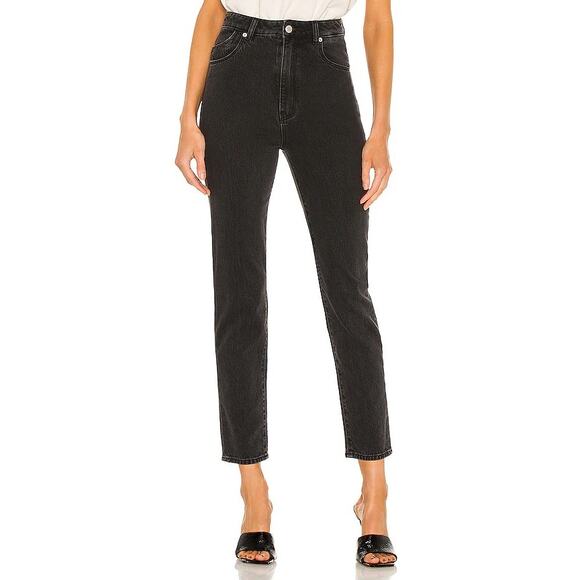 ROLLA'S Dusters High Rise Slim Straight Classic Black Wash Jeans 27 Retro - Picture 1 of 8